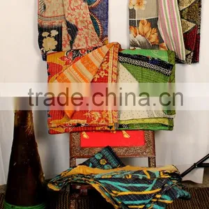Vintage Kantha Quilt Indian Patchwork Quilt Vintage Quilt Indian Throw Twin Kantha Throw thumbnail-1