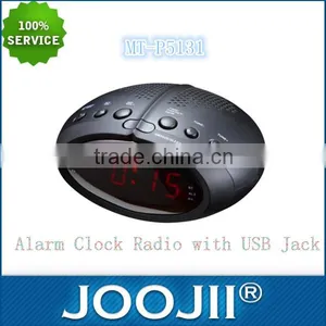 High Sensitive Alarm Clock Radio With USB Jack thumbnail-1