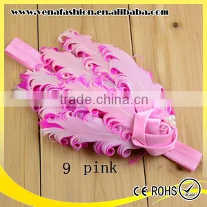 Ostric Wholesale Feather Headbands,pink Feather Headband thumbnail-3