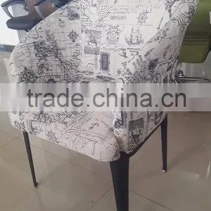 Coffee Shop Colorful Single Sofa Fabric Tub Chair thumbnail-3