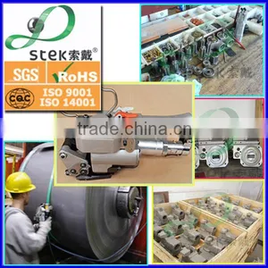 High Quality Pneumatic Sealless PET Plastic Hand Small Mini Bundling Strapping Packing Machine thumbnail-1