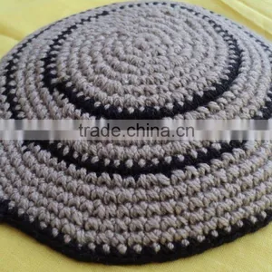 100% Hand-made Cotton Kippah & Caps / Muslim Kippah Kippot Yarmeulke Factory Supplier thumbnail-5