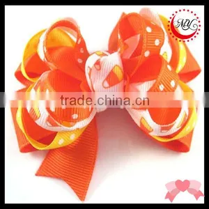 Orange Grosgrain Satin Kid Hair Accessory(approved by BV) thumbnail-1