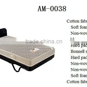 2015 Best Selling Cheap Bed Base Foam Bonnell Spring Dormitory Single Rollaway Bed Frame thumbnail-3