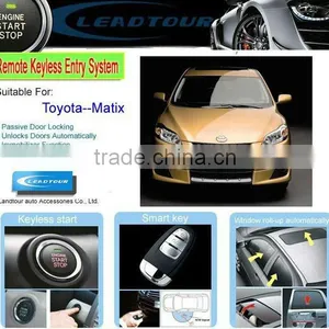 Remote Security Electronic Car Alarm System Keyless Go Button Start and Autmatic Windows Close for Toyota Matrix thumbnail-1