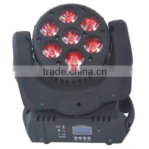 LED Beam Light 7pcs x 12w Quad 4in1 RGBW LED Stage Moving Head Lamp 13CH DMX512 thumbnail-4