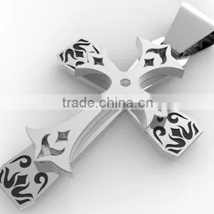 Costing Men Jewelry Necklace Pendant Stainless Steel Cross Pendant thumbnail-5
