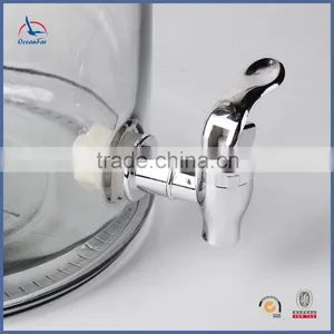 10.5L Recycled Cork Glass Water Dispenser Best Selling Large Glass Jar With Tap thumbnail-3