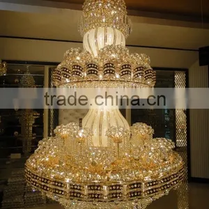 Newest Crystal Hanging Chandelier / Pendant Lamps Big Modern Light Gold thumbnail-5