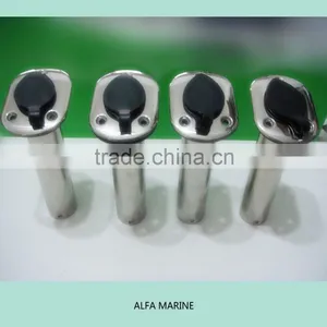 15 Degree Flush Mount Set of 4 Stainless Steel Fishing Rod Holders thumbnail-1
