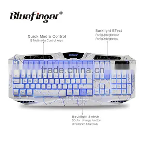 Shenzhen USB Wired Backlit White Keyboard Manufacturer thumbnail-2