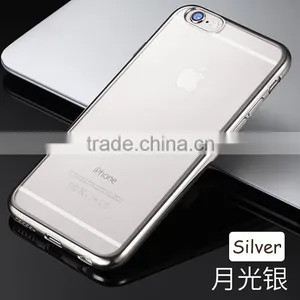 High Quality Transparent Electroplate TPU Back Case for IPhone 6plus 6s Plus 5.5inch thumbnail-4