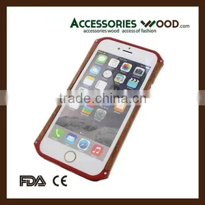 Comfortable Hand Feeling Metal Wood Bamboo Phone Case for Phone6p thumbnail-1