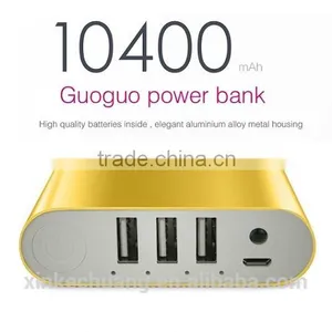 Guoguo 2016 New Design Rechargerable 3USB 2.4A Outputs Portable 10400mAh Power Bank thumbnail-4