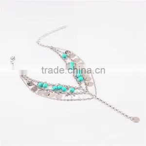 Fashion Gold/silver Anklets Beaded Foot Jewelry Anklets thumbnail-2