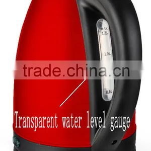 Baidu Golden Supplier on Free Sample 1.7L Six Colors Stainless Steel Electric Kettle With Water Level Keep Warm Function thumbnail-3
