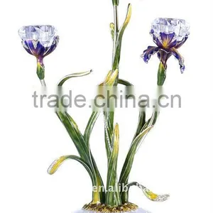 RORO Iris Enamel Color Craft Candle Holder Candle Sticker Stand Crystal Home Decoration thumbnail-1
