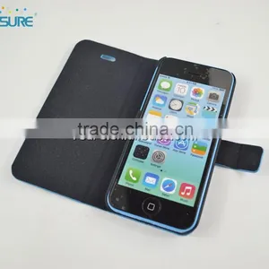 Simple Style PU Leather Case For IPhone 5c With White Spot , Big Magnet and Support Ability That Easy to Watch Video thumbnail-5