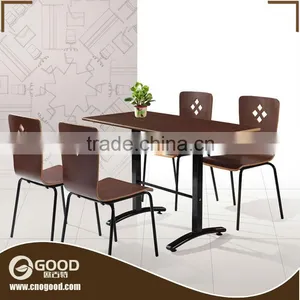 Modern Canteen Table Set Wood Round Table Set 20 thumbnail-1