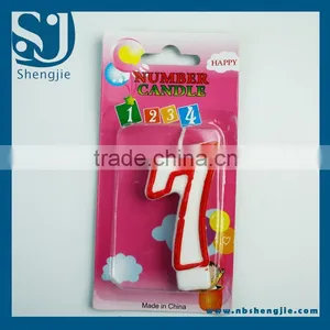 Trade Assurance White Colour Number Candle With Colourful Dots thumbnail-1