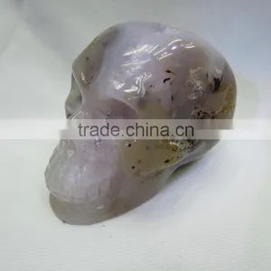 Excellent Handcraft Wholesale Natural Amethyst Crystal Skull With Geode All by Hand Carve Best Gift to Friends thumbnail-2