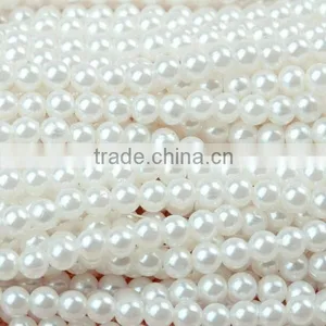 Wholesale Connecting 6mm Immitation Pearl ABS Plastic Round Plastic Beads Chain for Clothing and Christmas Decoration thumbnail-3