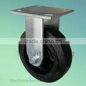 100mm Iron Core Rubber Wheel Industrial Caster With Stop thumbnail-4