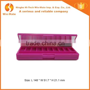 Double Layer With Mirror 20 Colors Red Empty Plastic Makeup Eyeshadow Compact thumbnail-2
