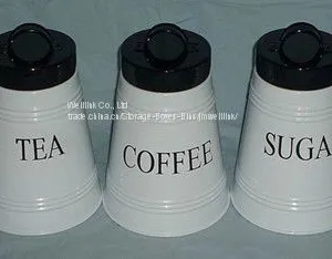3pcs of Stainless Steel Canister Set (tea, Coffee and Sugar) thumbnail-5