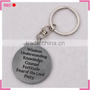 Keychains With Logo Round Shaped, "gifts of the Spirit" Keychain With Letters thumbnail-2