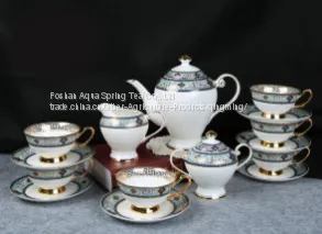European-Style Bone China Tea Set With Flower thumbnail-1
