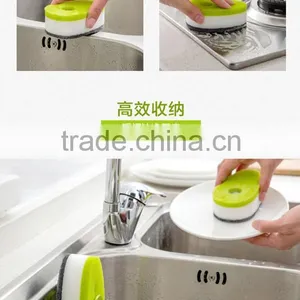 Soap Sponge Brush Cleaning Brush With Sponge,soap Dispenser Scrubber thumbnail-2