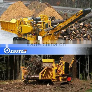 30TPH Large Capacity Mobile Wood Chipper Track Crawler Type Wood Crusher System thumbnail-1
