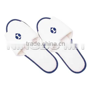 Open Toe Cotton Terry Bath Slippers for Women and Men thumbnail-1