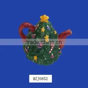 Christmas Ceramic Tree Ornament Mini Teapot thumbnail-1