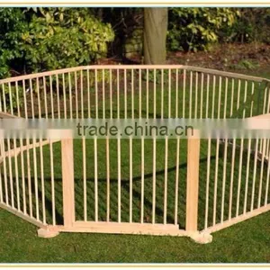 Solid Pine Wood Baby Playpen With Door thumbnail-6