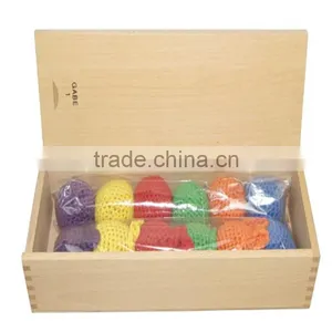Wooden Baby Toys Froebel GABE1 Cognitive Developing Colorful Mesh Ball Teaching Learning 12 Ball 6 Colour thumbnail-2