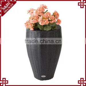 Novelty Plastic Fiber Woven Indoor & Outdoor Flower Pots For Sale thumbnail-2