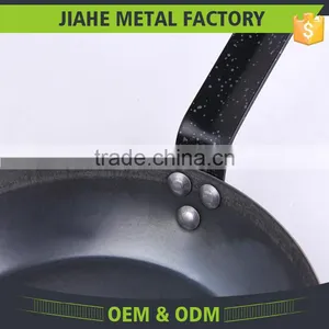 High Quality Carbon Steel Frying Pan With Steel Handle thumbnail-2