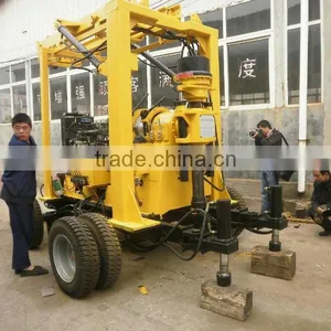 Safe and Convient!!!!!! Deep Water Well Drilling Rigs With Wheel Chassis Device thumbnail-1