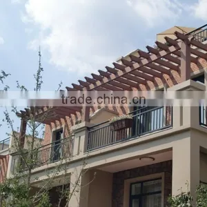 Outdoor Long Life Garden Wpc Pergola Waterproof Wood Plastic Composite Pergola Wpc thumbnail-5