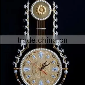 Amazing Flower Decorative Wall Clock, Copper Cast Wall Clock, French Elegant Design Wall Clock thumbnail-1