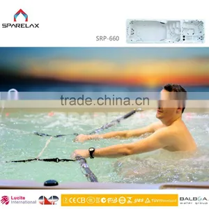 SRP660 Portable Acrylic Tub 8 Adult Swimming Pool With Spa Step thumbnail-2