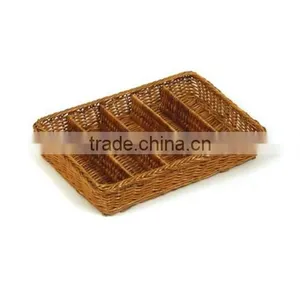 Specialties 5 Compartment Divided Wicker Basket thumbnail-1