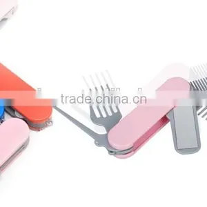 5 In 1 Folding Hair Comb Mirror Brush Comb Set Hair Combs thumbnail-4