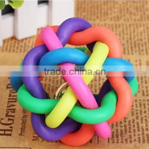 CY188 For Small Dog Toys Product For Dog Colorful Rubber Dog Toy Ball, Pet Dog Toys With Bell For Small Medium Large Dog thumbnail-4
