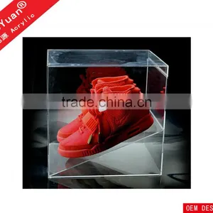 Top Grade Custom Transparent Acrylic Shoes Box Slant Display Board thumbnail-1