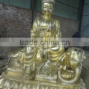 Brass Copper Buddha Statue Sculpture thumbnail-1