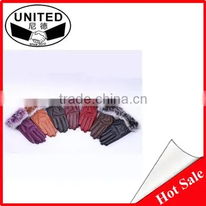 2015 Fashion Winter Leather Gloves Women Fur Gloves Ladies Leather Gloves thumbnail-1