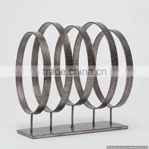 Round Circle Metal Antique Sculpture thumbnail-1